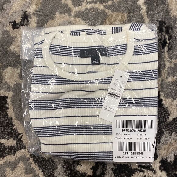 J. Crew Vintage rib ruffle-sleeve shirt - Picture 2 of 6